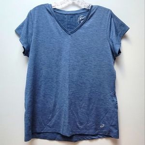ASICS | Short Sleeve Athletic Shirt, Blue, Sz L
